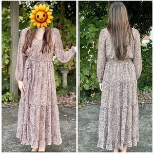 Entro Animal Print Maxi Dress M